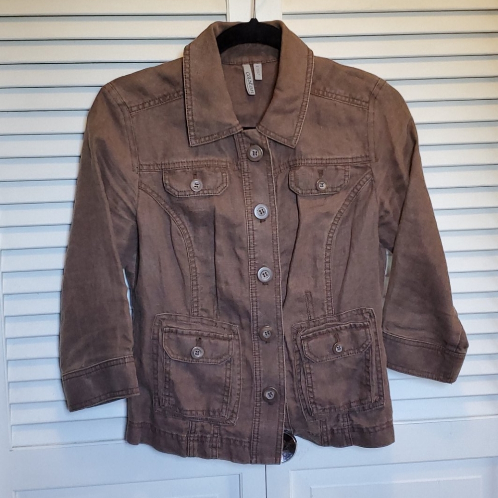 Caslon Linen Utility Jacket